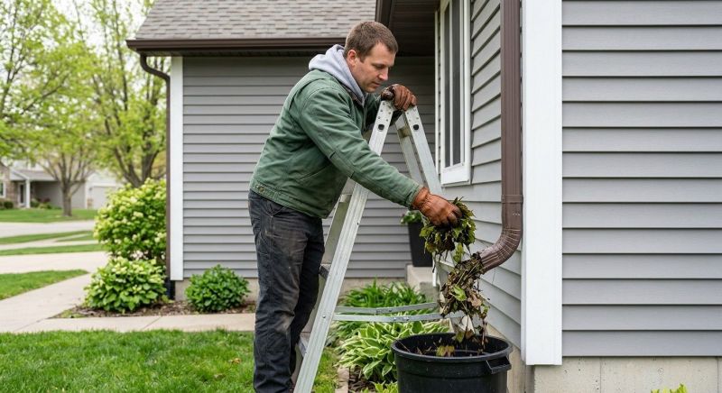 Downspout Blockage Removal in Richmond, VA