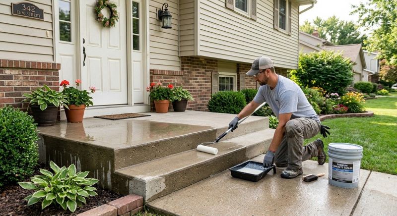 Porch Concrete Sealing in Gig Harbor, WA